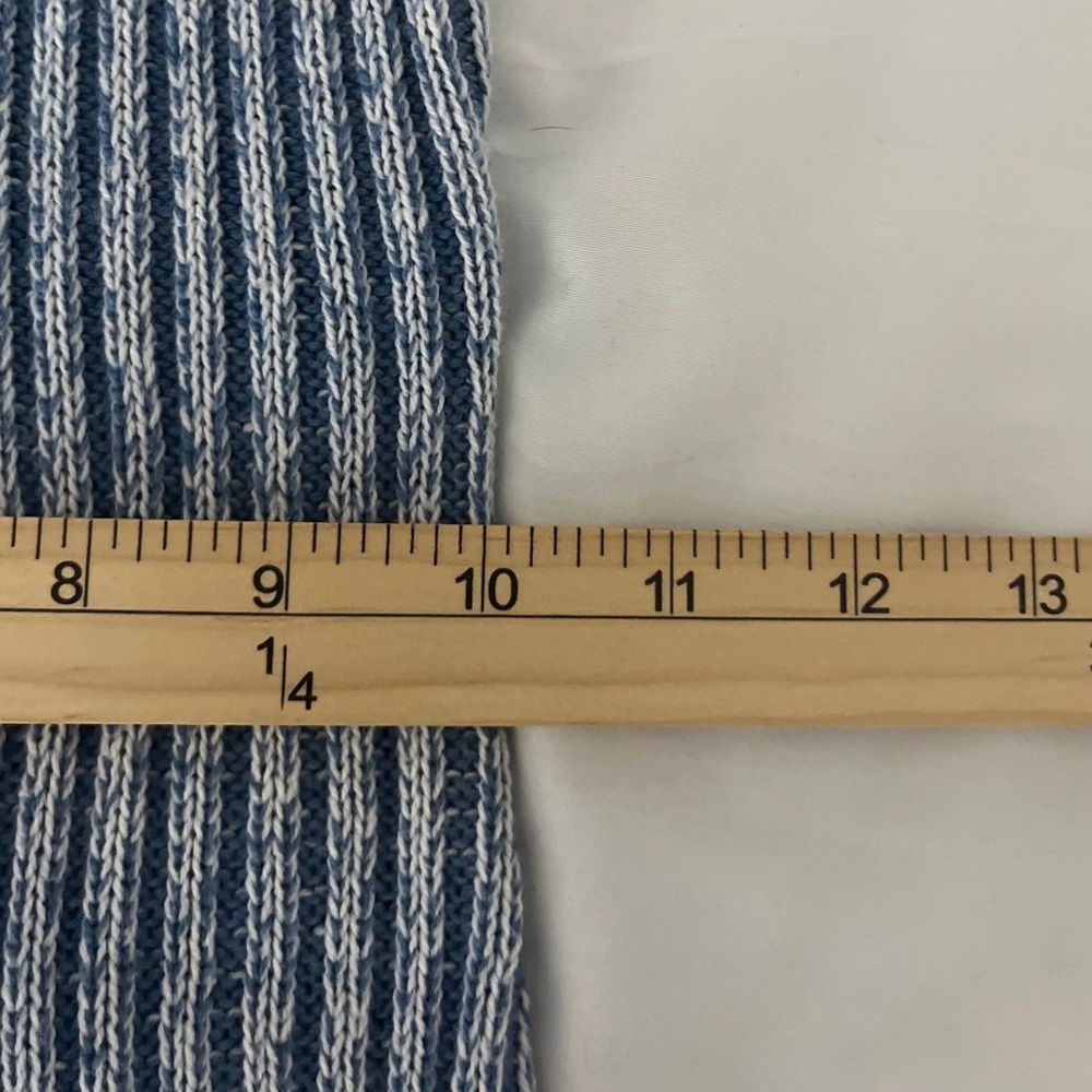 Urban Outfitters Y2K Blue White Ribbed Knit Sleeveless Bodycon Midi‎ Dress Large - Picture 12 of 15